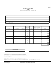 Document preview: Form RE-001 Payment Voucher - County of Riverside, California