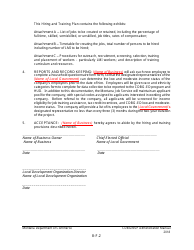 Exhibit 8-F1 Sample Hiring and Training Plan - Montana, Page 2