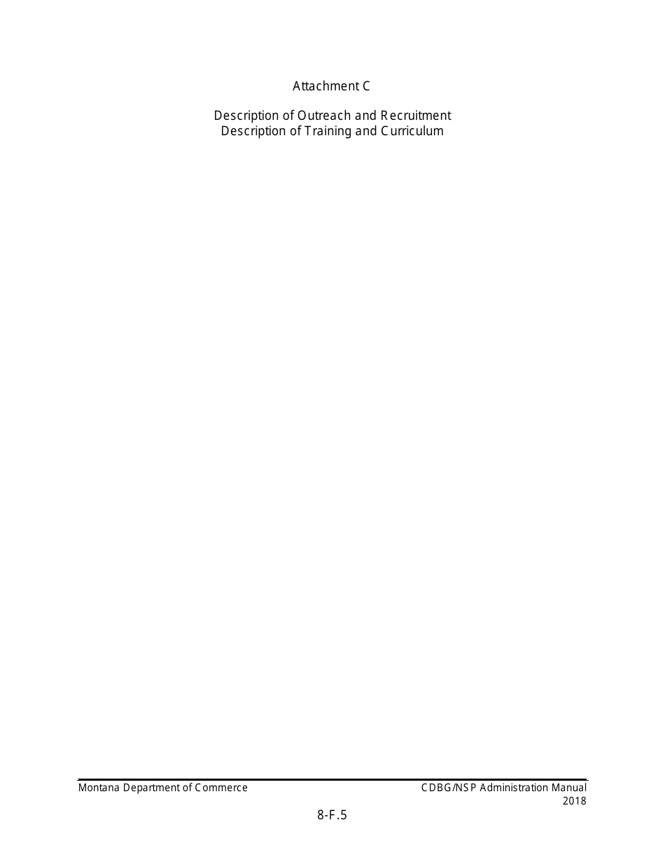 Exhibit 8-F1 Sample Hiring and Training Plan - Montana, Page 5