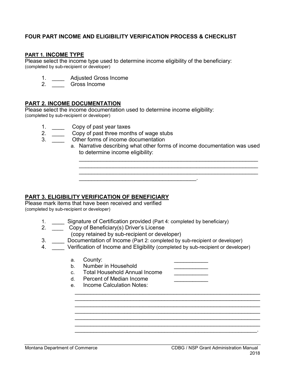 Exhibit 10-F Income Verification for Direct Beneficiaries of Cdbg Rehab Funds - Montana, Page 3