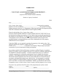 Document preview: Exhibit 10-O Cdbg Rehab Owner Notice of Voluntary Acquisition - With Eminent Domain - Montana