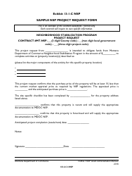 Document preview: Exhibit 13-1-C NSP Sample Nsp Project Request Form - Montana