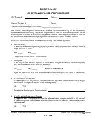 Exhibit 13-2-A NSP Nsp Environmental Site Specific Checklist - Montana