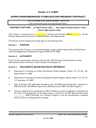 Document preview: Exhibit 13-1-A NSP Neighborhood Stabilization Program Contract - Montana