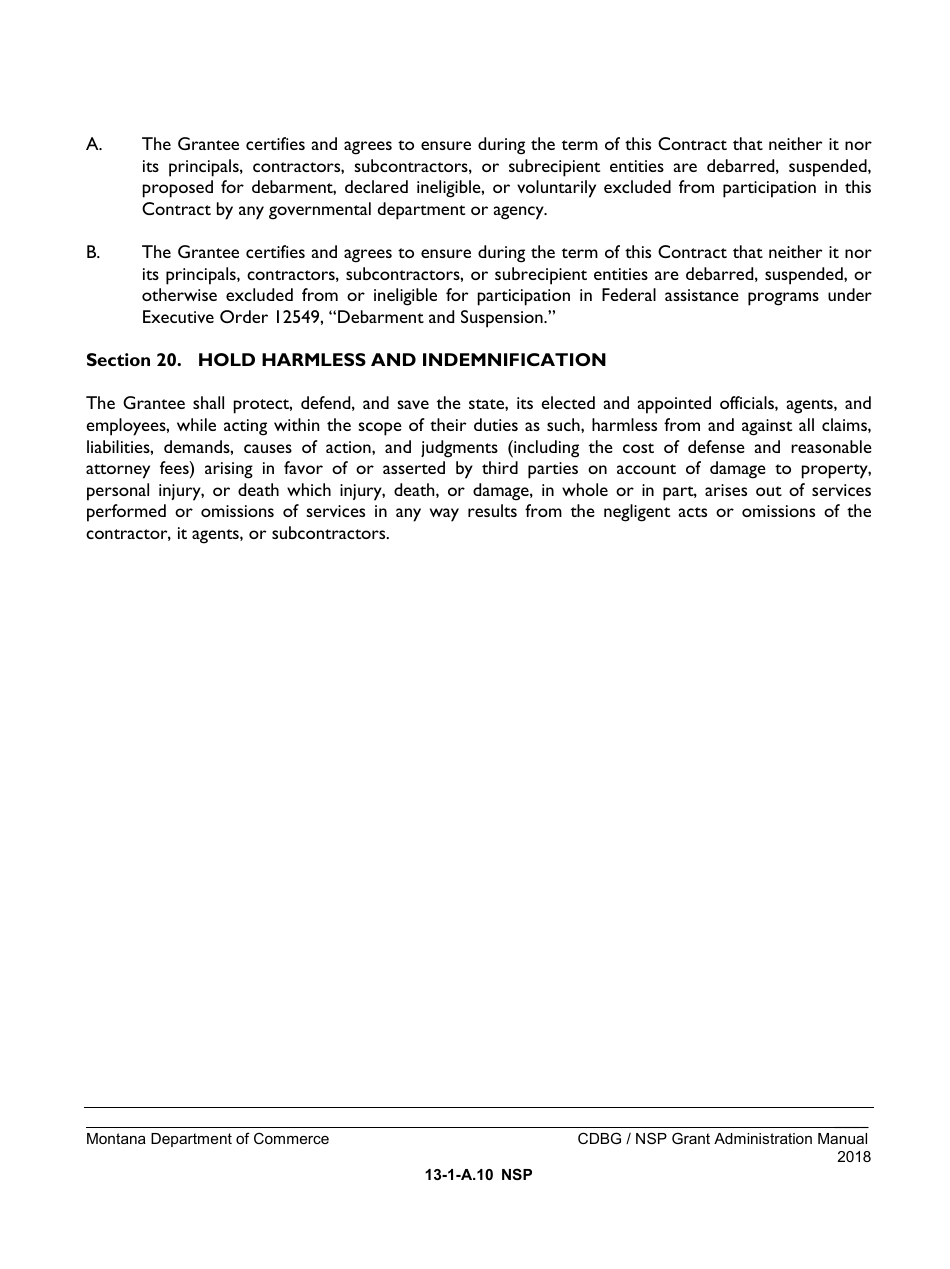 Exhibit 13-1-A NSP Neighborhood Stabilization Program Contract - Montana, Page 10