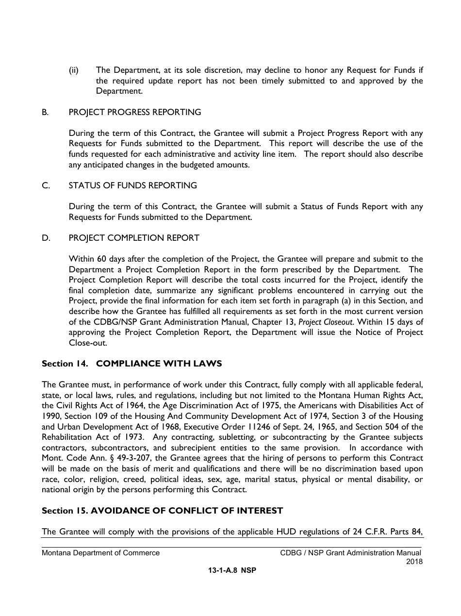 Exhibit 13-1-A NSP Neighborhood Stabilization Program Contract - Montana, Page 8