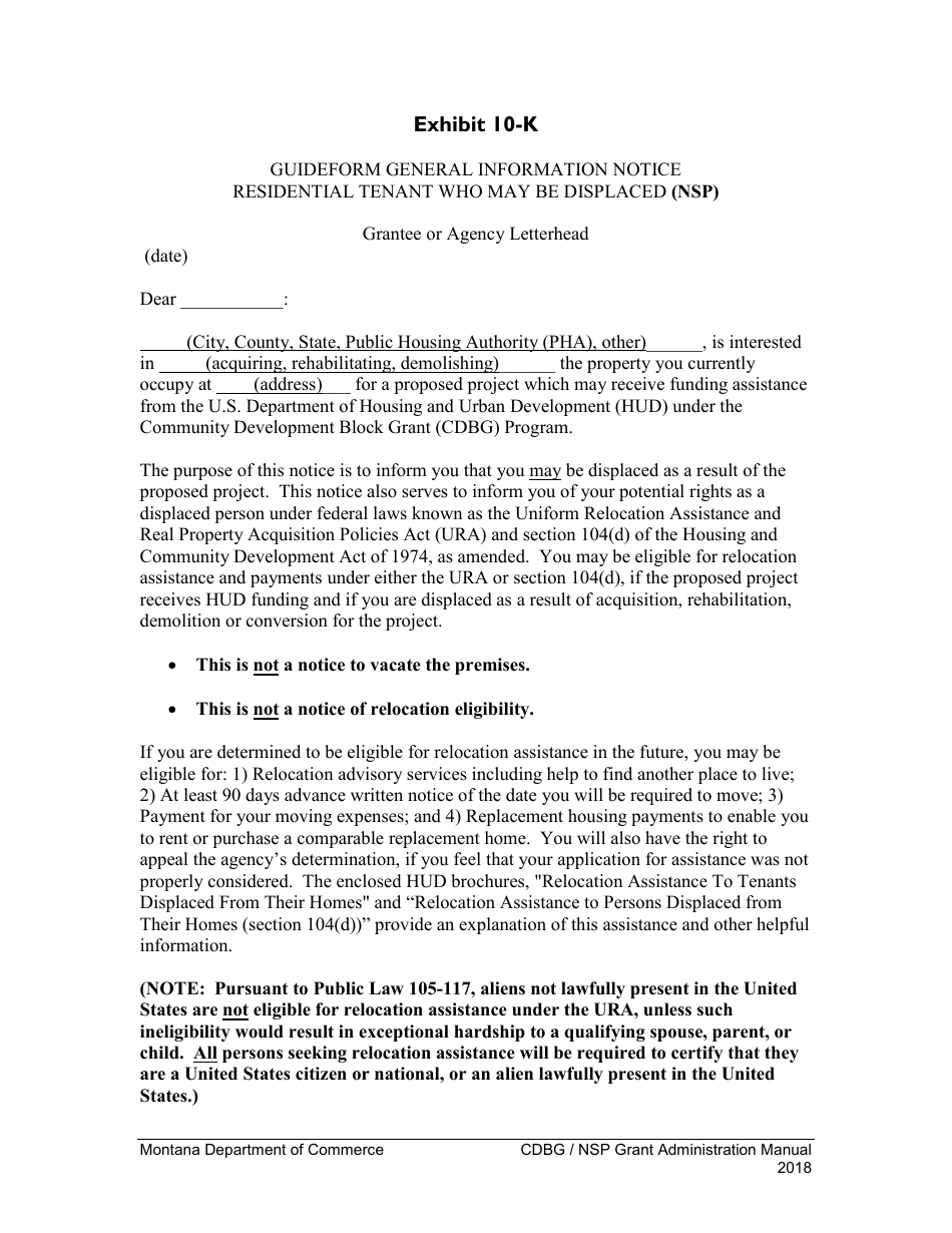 Montana Cdbg Rehab Ura Gin Notice - Fill Out, Sign Online and Download ...