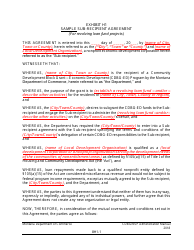 Exhibit H1 Sub-recipient Agreement (For Revolving Loan Fund Projects) - Montana