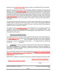Exhibit H1 Sub-recipient Agreement (For Revolving Loan Fund Projects) - Montana, Page 7