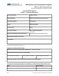 Loan Enrollment Request - Minnesota Loan Guarantee Program - Minnesota, Page 3