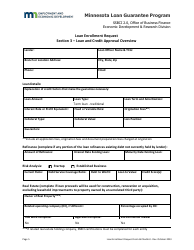 Loan Enrollment Request - Minnesota Loan Guarantee Program - Minnesota, Page 5