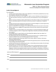 Loan Enrollment Request - Minnesota Loan Guarantee Program - Minnesota, Page 7