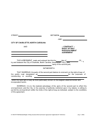 Right-Of-Way Encroachment Agreement - City of Charlotte, North Carolina, Page 3