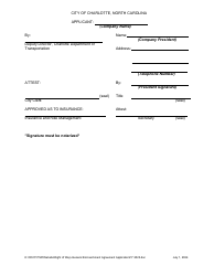 Right-Of-Way Encroachment Agreement - City of Charlotte, North Carolina, Page 6