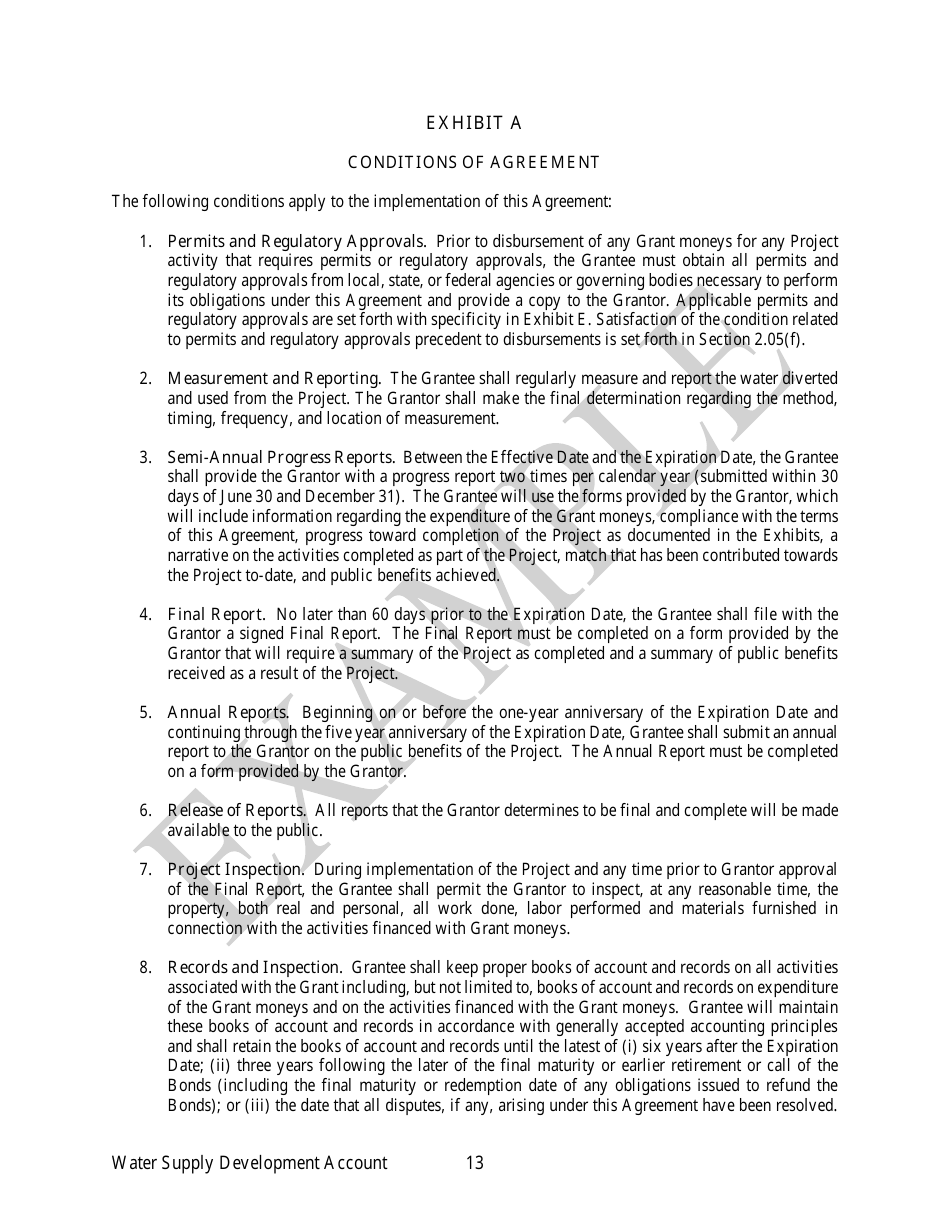 Irrigation Modernization Funding Grant Agreement - Example - Oregon, Page 13