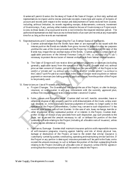 Irrigation Modernization Funding Grant Agreement - Example - Oregon, Page 14