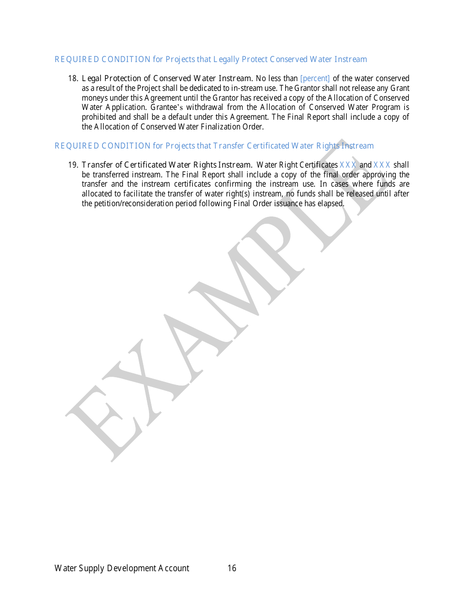 Irrigation Modernization Funding Grant Agreement - Example - Oregon, Page 16