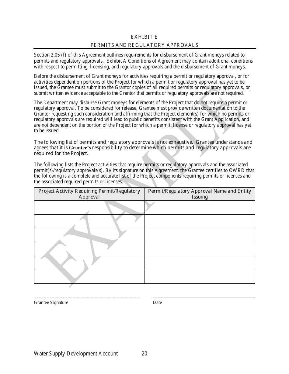 Irrigation Modernization Funding Grant Agreement - Example - Oregon, Page 20