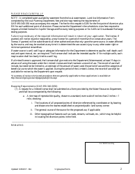 Application for Limited Water Use License - Oregon, Page 2