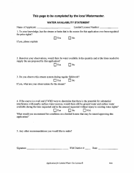 Application for Limited Water Use License - Oregon, Page 3