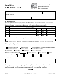 Land Use Information Form - Oregon, Page 3