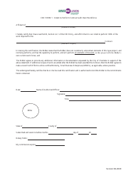 Document preview: CBI Form 1 Intent to Perform Contract With Own Workforce - Msbe Goal - City of Charlotte, North Carolina