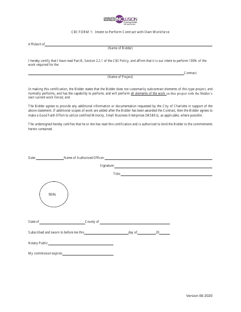 CBI Form 1  Printable Pdf