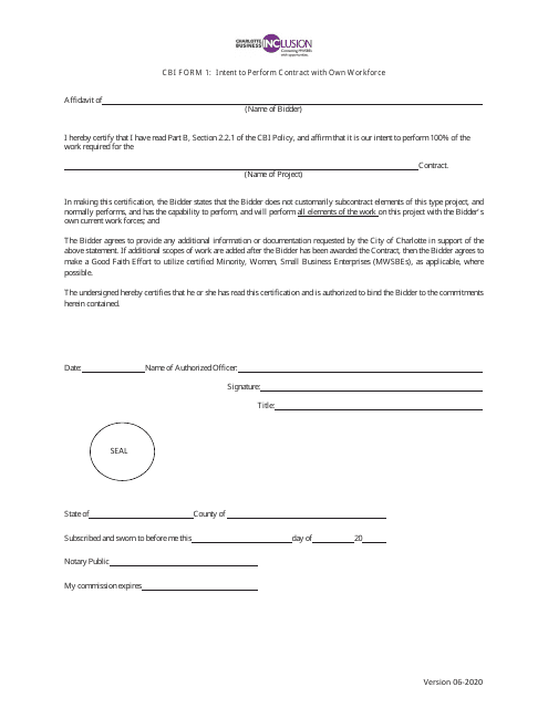 CBI Form 1  Printable Pdf