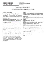 Form DR0103 Service Fee Worksheet - Colorado