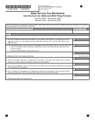 Form DR0103 State Service Fee Worksheet - Colorado, Page 2