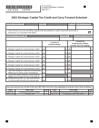 Form DR1330 Strategic Capital Tax Credit and Carry Forward Schedule - Colorado