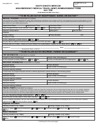 Form DSS-NEMT-970 Non-emergency Medical Travel (Nemt) Reimbursement Form - Day Trip - South Dakota
