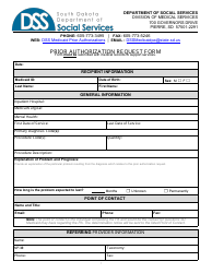 Document preview: Form PA-100 Prior Authorization Request Form - South Dakota