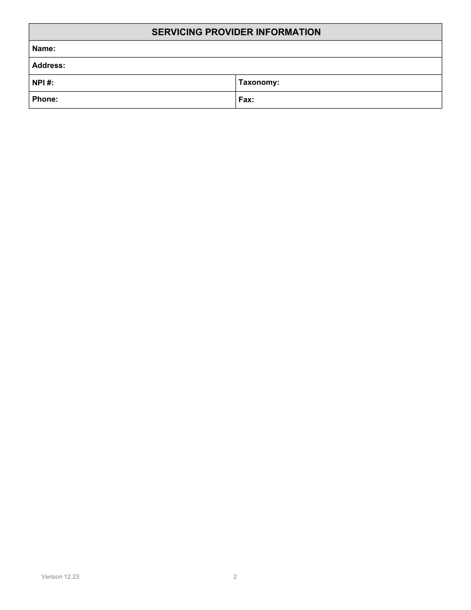 Form PA-100 Prior Authorization Request Form - South Dakota, Page 2