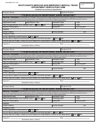 Document preview: Form DSS-NEMT-973 South Dakota Medicaid Non-emergency Medical Travel Appointment Verification Form - South Dakota