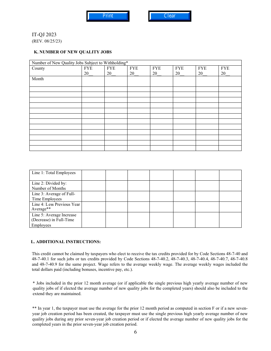 Form IT-QJ Application for Georgia Quality Jobs Tax Credit - Georgia (United States), Page 6