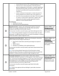 Mi Money Transmitter License New Application Checklist (Company) - Michigan, Page 10