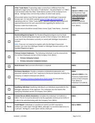 Mi Money Transmitter License New Application Checklist (Company) - Michigan, Page 6