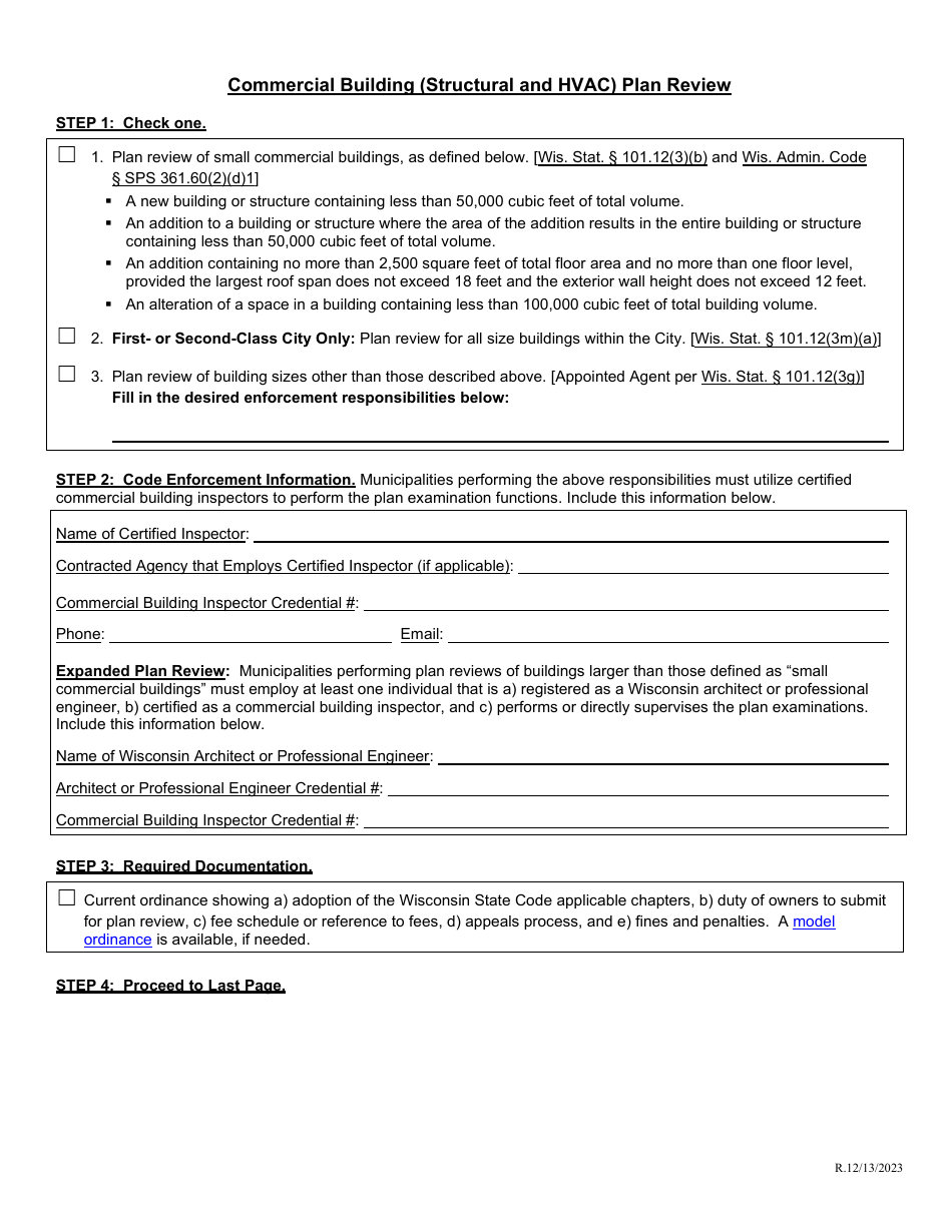 Request for Delegated Municipal Authority - Wisconsin, Page 2