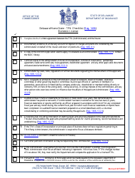 Document preview: Delaware/Home State - Tpa Checklist - Domestic License - Delaware