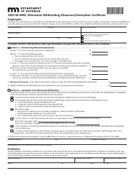 Document preview: Form W-4MN Minnesota Employee Withholding Allowance/Exemption Certificate - Minnesota, 2024