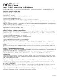 Form W-4MN Minnesota Employee Withholding Allowance/Exemption Certificate - Minnesota, Page 2