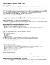 Form W-4MN Minnesota Employee Withholding Allowance/Exemption Certificate - Minnesota, Page 5