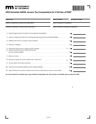 Schedule M2SB Income Tax Computation for S Portion of Esbt - Minnesota