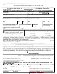 Form 2-4 Application for a Place on the General Primary Ballot - Texas (English/Spanish)