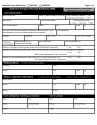 DMA Form 83R Farm Emergency Planning Notification (Epn) - Wisconsin