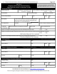 DMA Form 1004 (1005) Tier II Emergency and Hazardous Chemical Inventory - Wisconsin