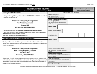 DMA Form 1004 (1005) Tier II Emergency and Hazardous Chemical Inventory - Wisconsin, Page 7