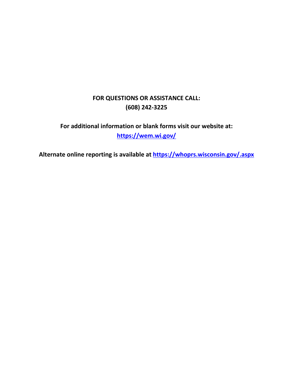 DMA Form 1003 Emergency Planning Notification (Epn) - Wisconsin, Page 4