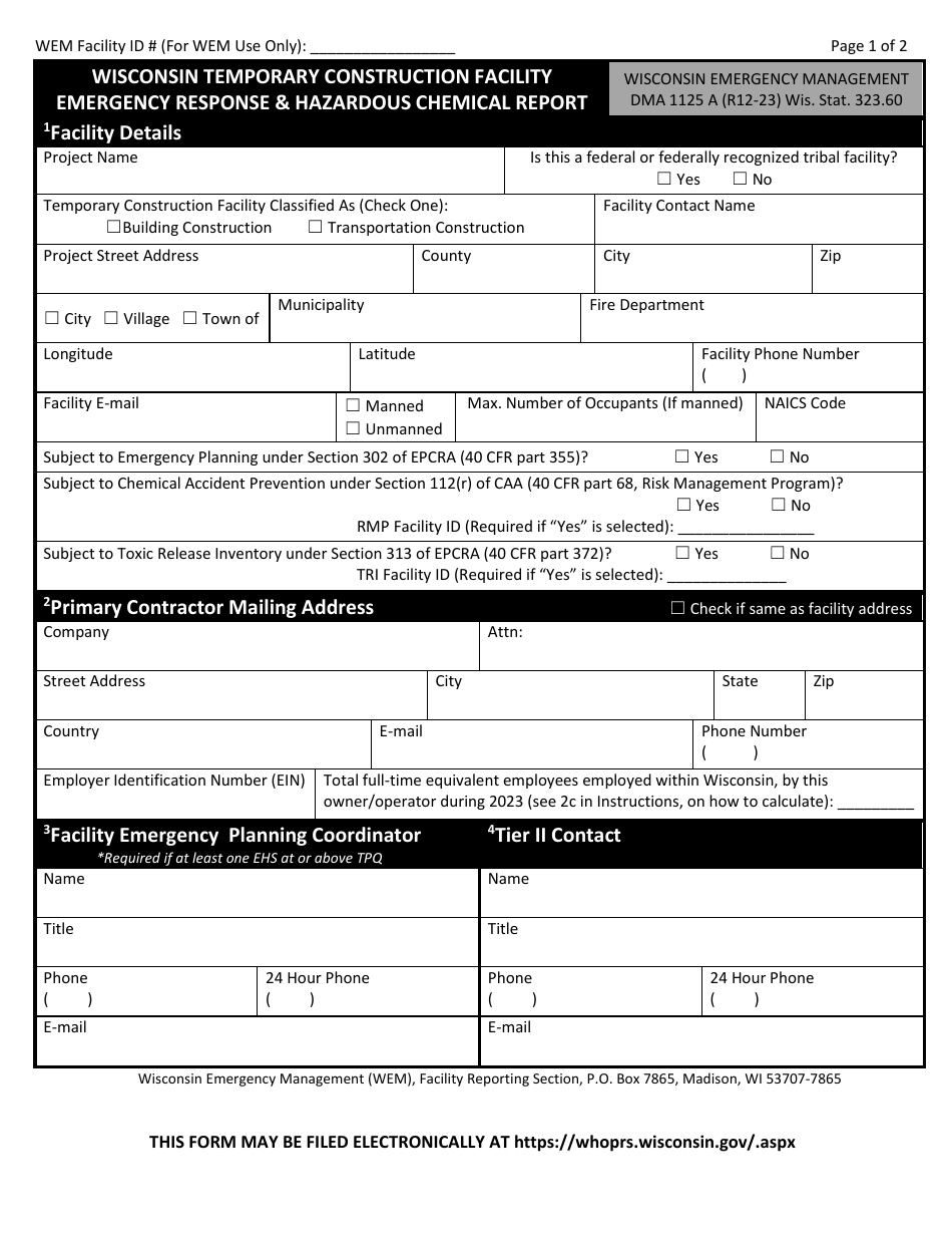 DMA Form 1125 A Fill Out, Sign Online and Download Printable PDF